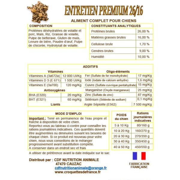 croquettes premium fabriquées en France