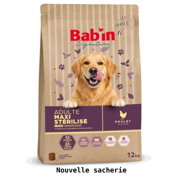 croquettes chiens stérilisé de grande race