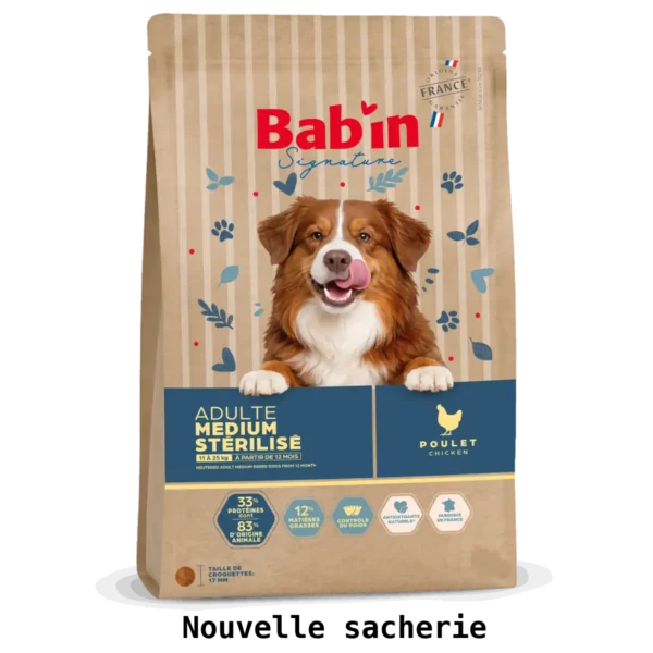 croquette chien stérilisé, Croquettes pour chien stérilisé taille moyenne au poulet